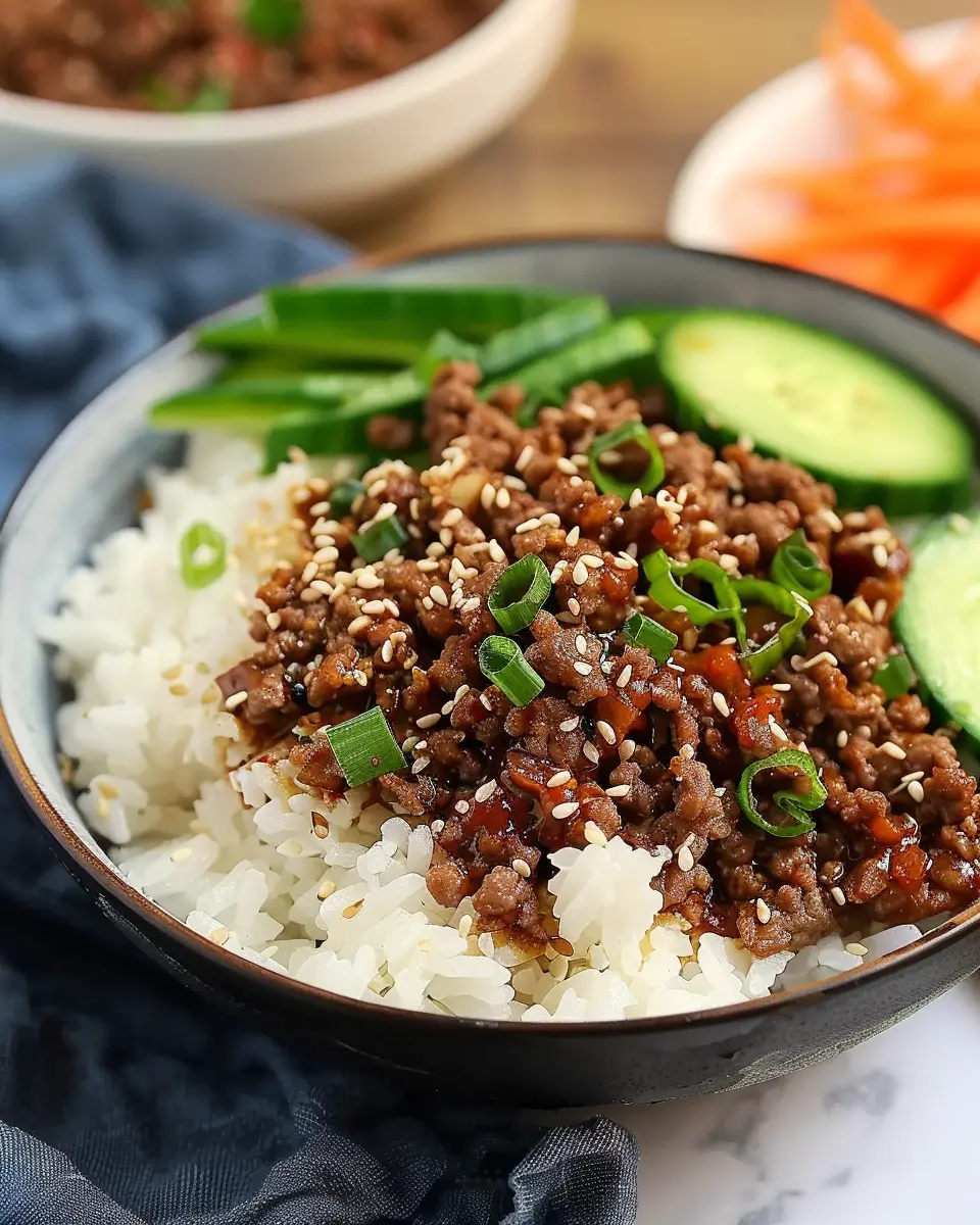 Delicious Korean Ground Beef Bowl: Easy Family-Friendly Recipe