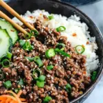 Korean Ground Beef and Rice Bowls