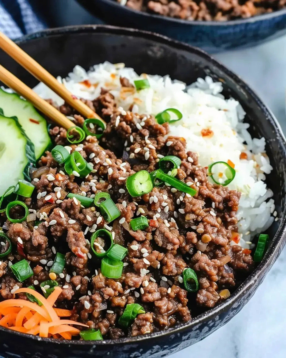 Korean Ground Beef and Rice Bowls: Easy Family-Friendly Delight