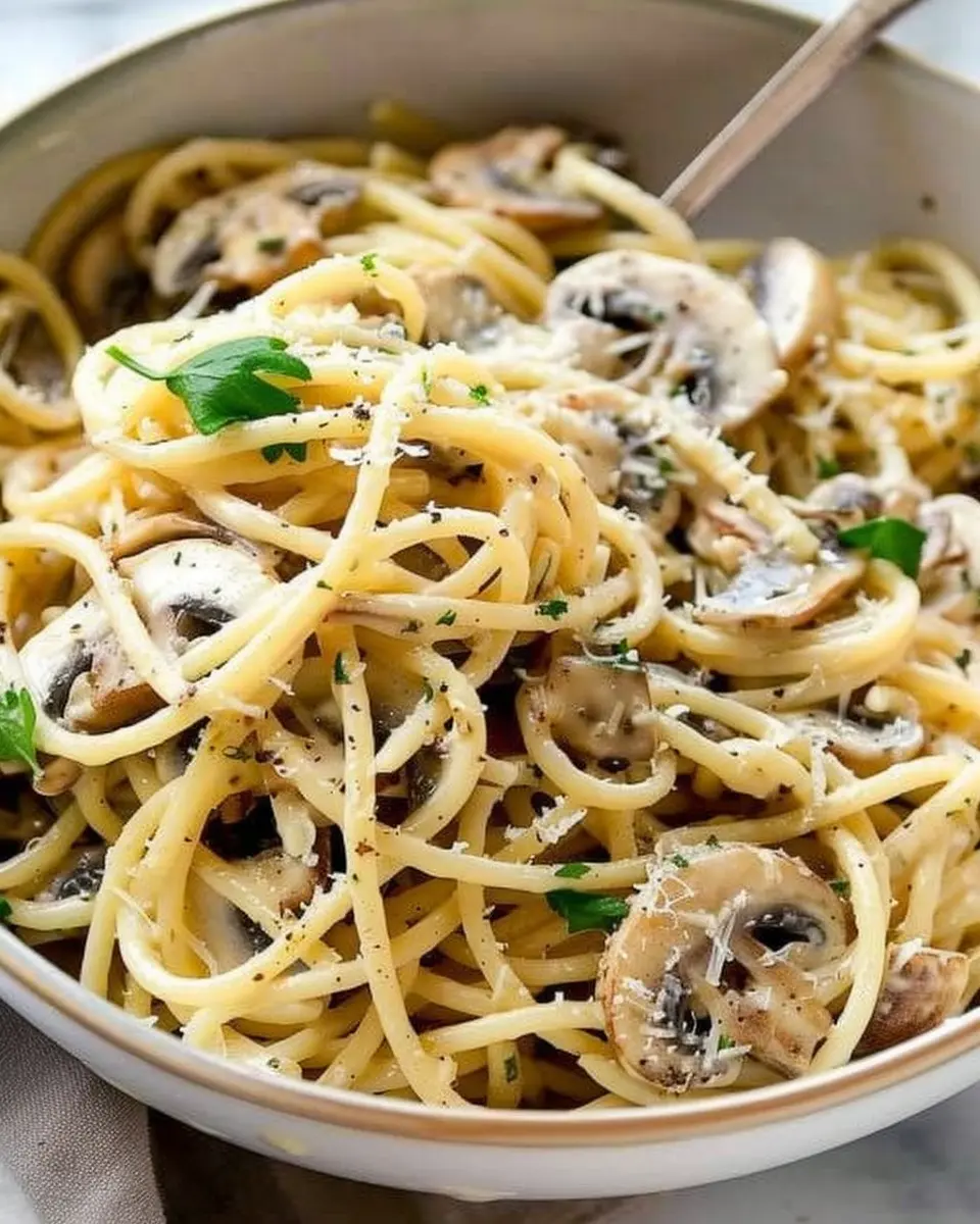 One Pot Garlic Butter Parmesan Mushroom Pasta: Easy Comfort Food