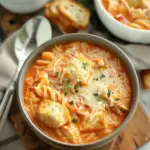 Crockpot Chicken Parmesan Soup