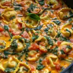 One Pot Creamy Spinach Tomato Tortellini