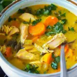 Chicken Soup with Ginger and Turmeric