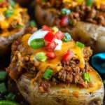 Double Stuffed Taco Potatoes