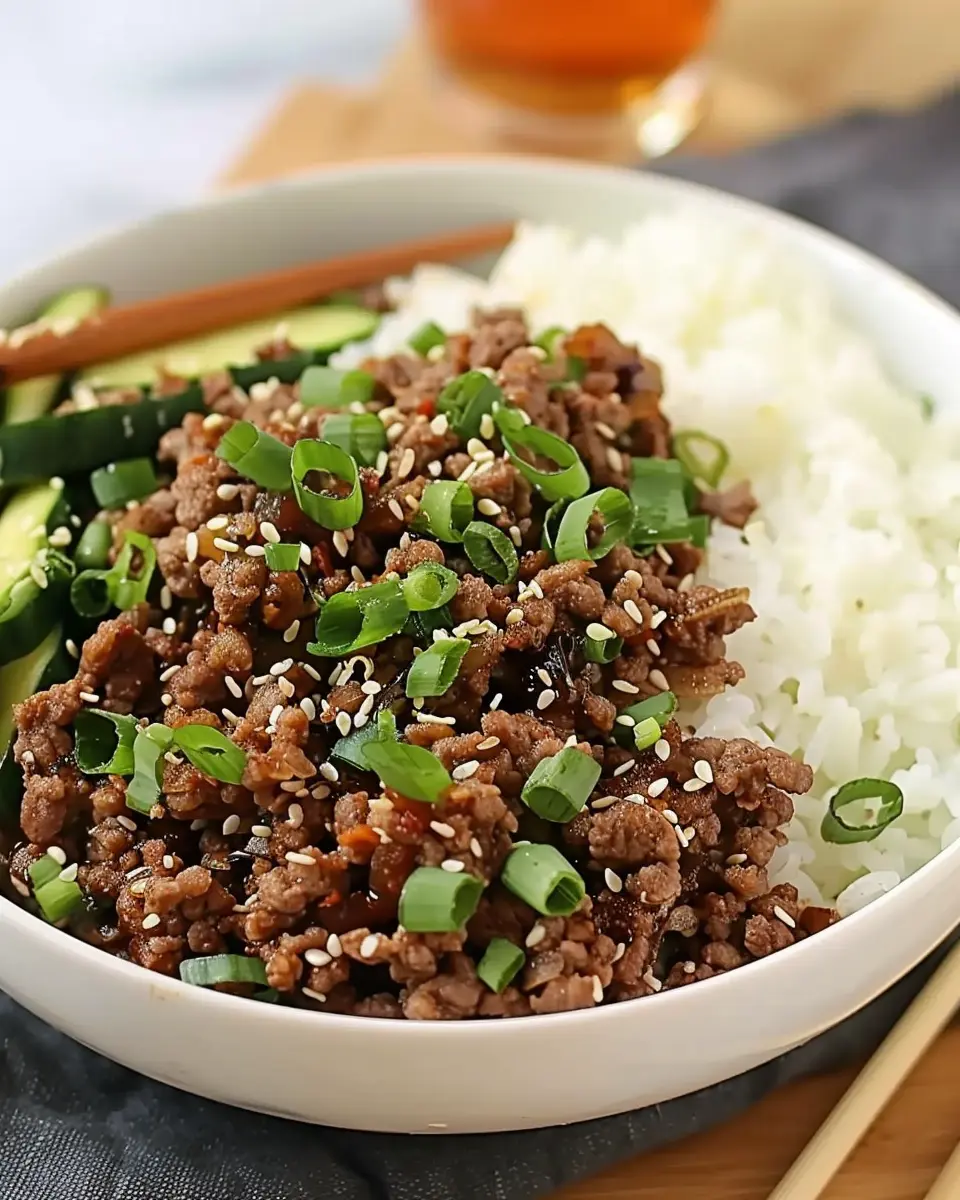 Delicious Korean Ground Beef Bowl: A Quick, Flavorful Delight