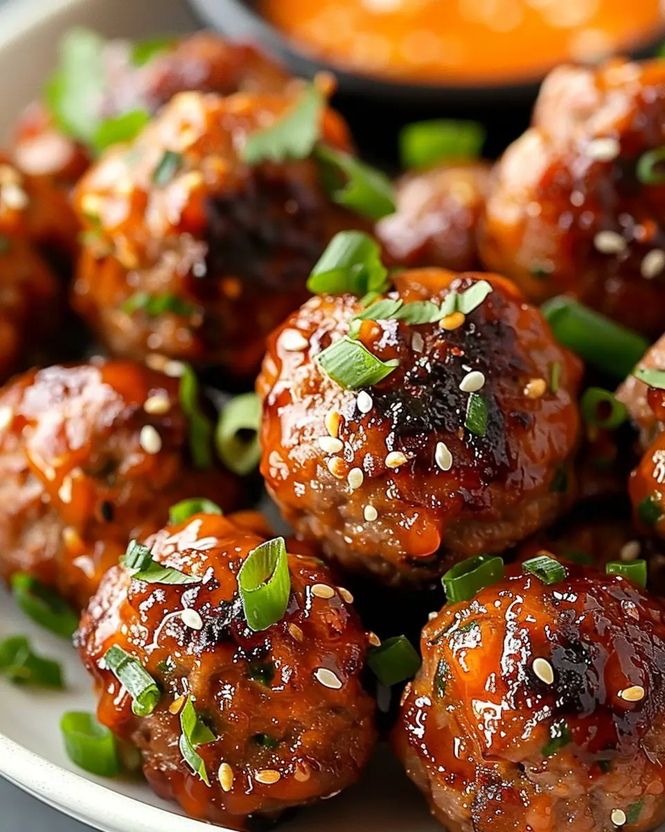 Korean BBQ Meatballs: Juicy Bites with Spicy Mayo Dip Recipe