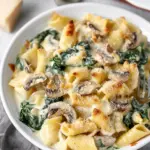 Creamy Spinach Mushroom Pasta Bake