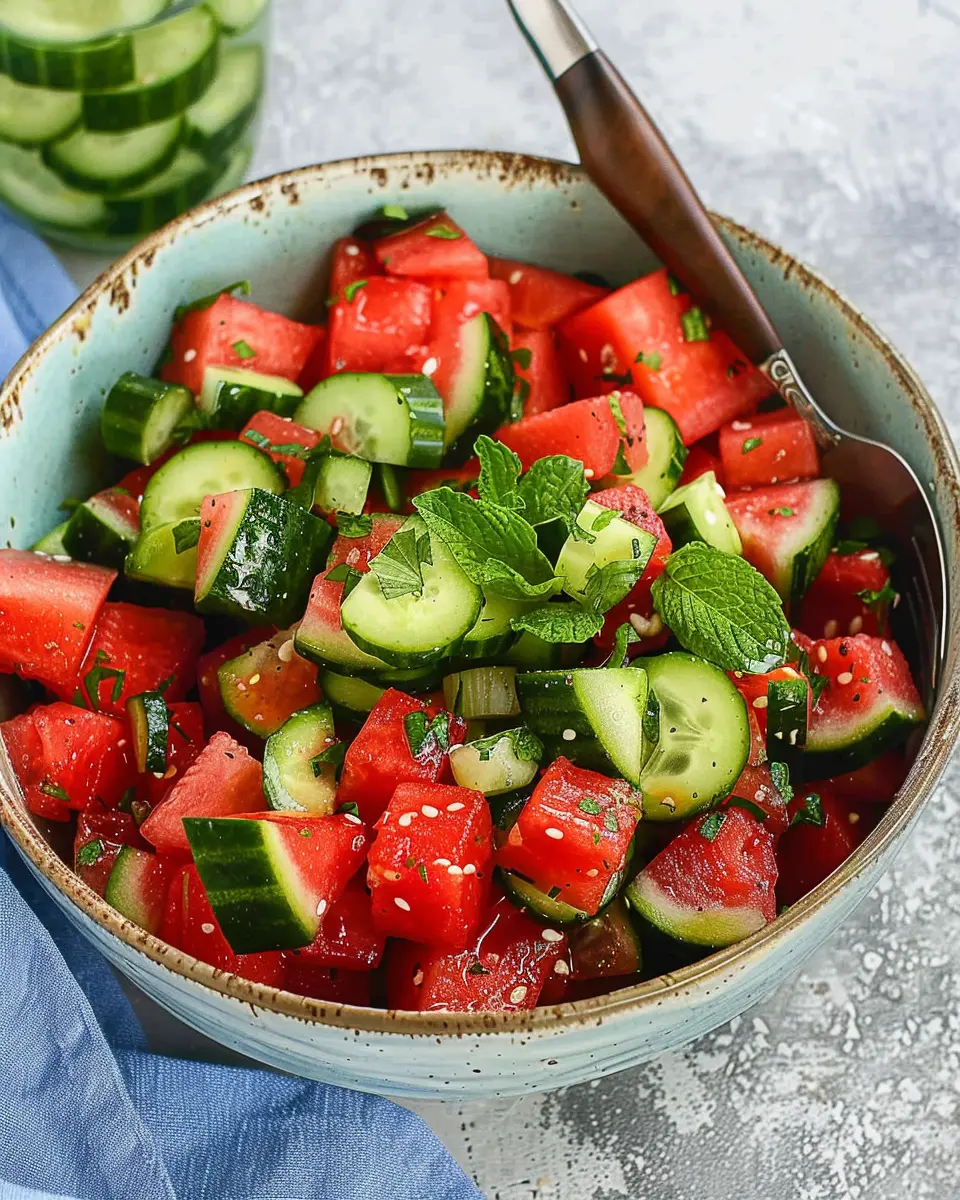 Cucumber Watermelon Salad: Refreshing &amp; Easy Summer Delight