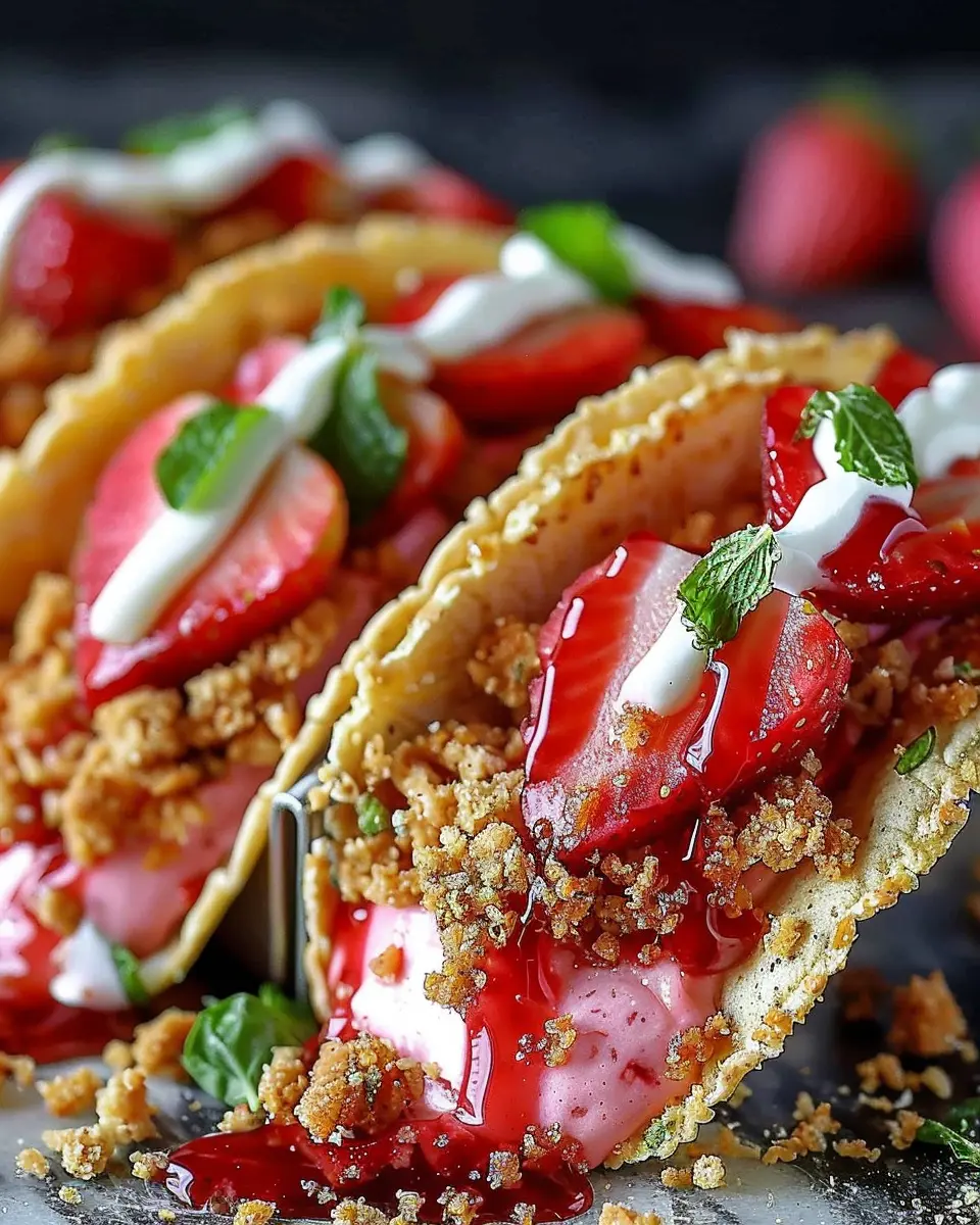 Easy Strawberry Crunch Cheesecake Tacos: A Delicious Twist for Dessert Lovers
