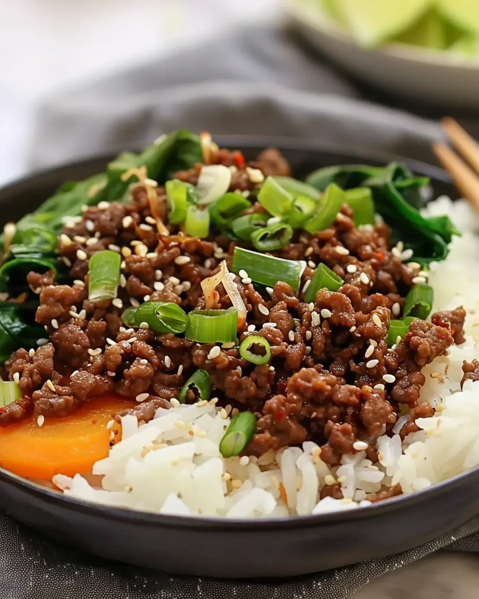 Delicious Korean Ground Beef Bowl: Easy Weeknight Comfort Food