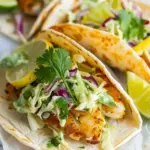 Fish Tacos with Cilantro Lime Slaw