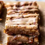 Brown Butter Apple Blondies with Cinnamon Maple Glaze