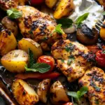 Easy Greek Sheet Pan Chicken Souvlaki and Potatoes