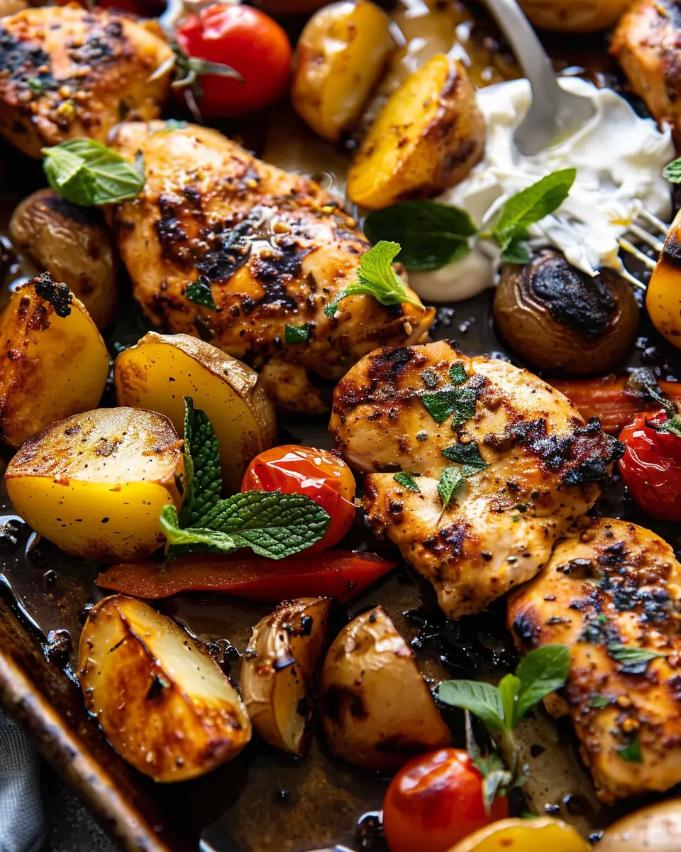 Easy Greek Sheet Pan Chicken Souvlaki and Potatoes for a Flavorful Dinner
