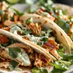 Shredded Chicken Tacos with Creamy