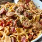One Pot Creamy Cajun Sausage Pasta