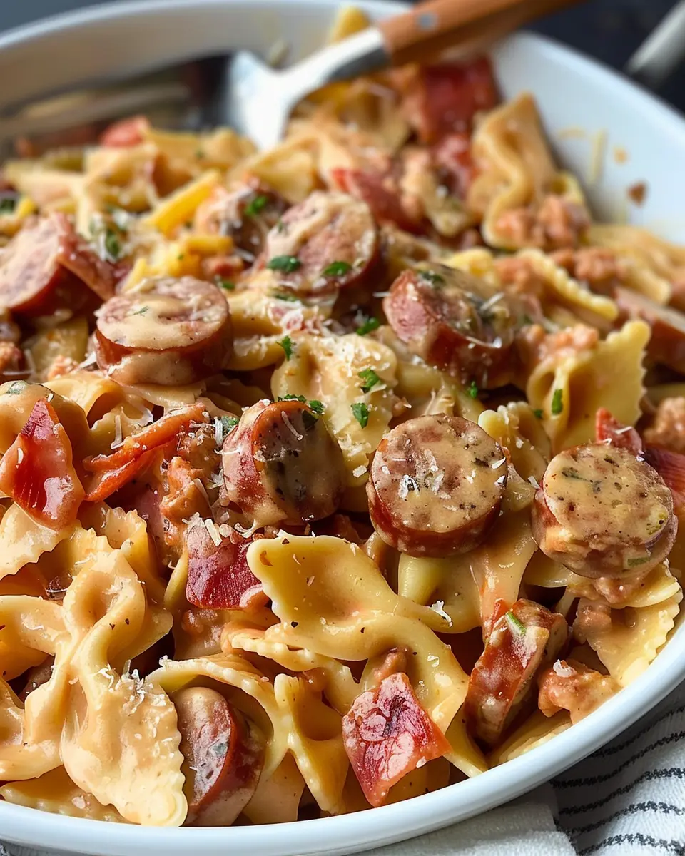 One Pot Creamy Cajun Sausage Pasta: Easy Comfort Food Delight